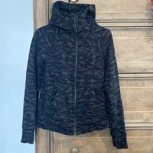Lulu camo scuba full zip hoodie